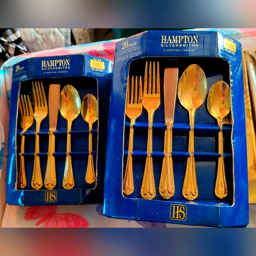 24kg Gold-Plated Flatware Set